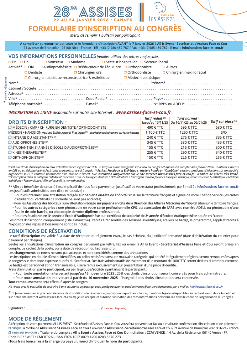 INSCRIPTION - MAI 2025